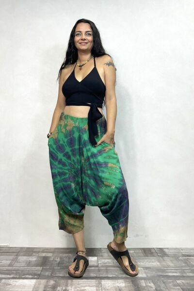 Batik Salaş Şalvar - Yeşil
