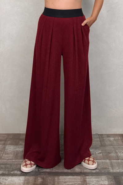 Lamante Pia Triko Pantolon - Bordo