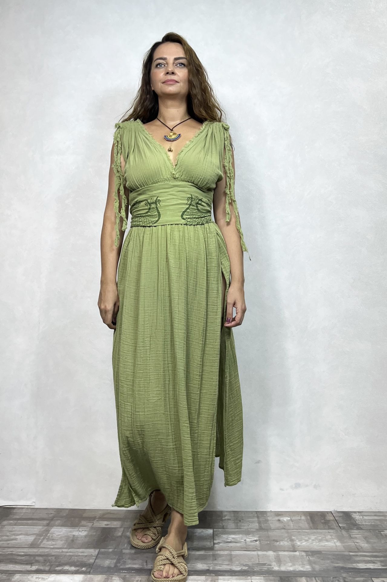 Şahmeran Elbise Sage Green- Yeşil