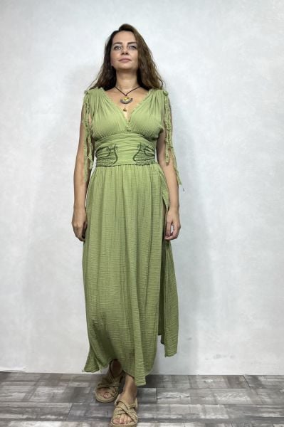 Şahmeran Elbise Sage Green- Yeşil