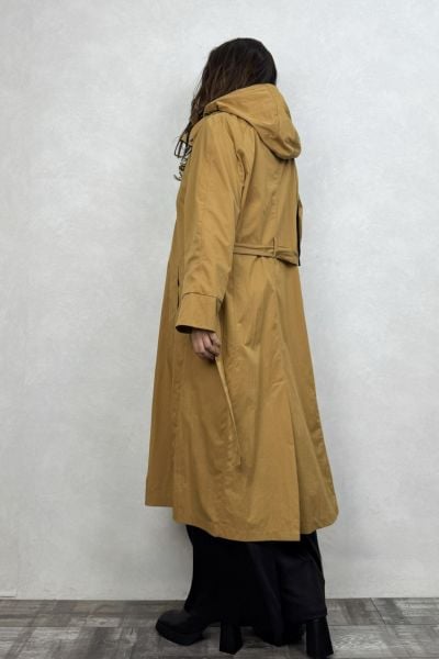 Lamante Biyeli Tasarım Trençkot - Camel