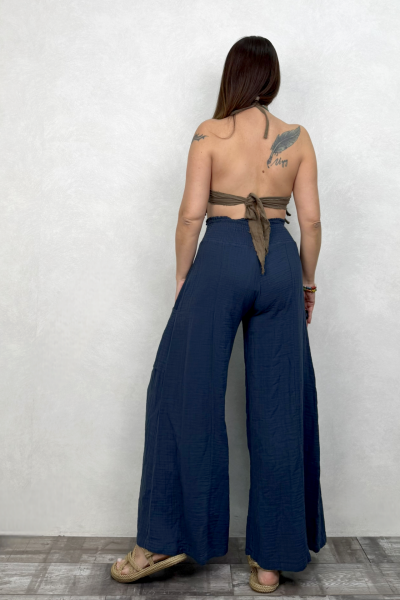 Vialis Fırfırlı Crop Neutral Brown - Doğal Kahve