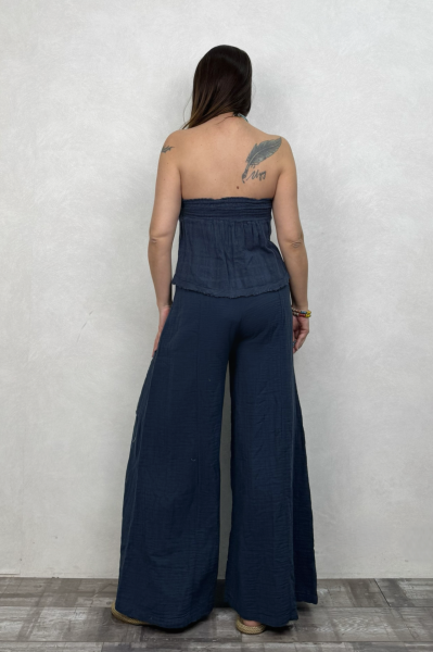 Vialis Straplez Bluz Midnight Navy - Petrol