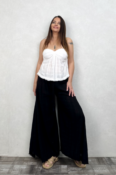 Vialis Straplez Bluz - Beyaz