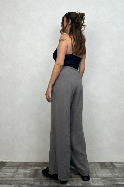 Benedit Müslin Pantolon Dark Grey - Antrasit