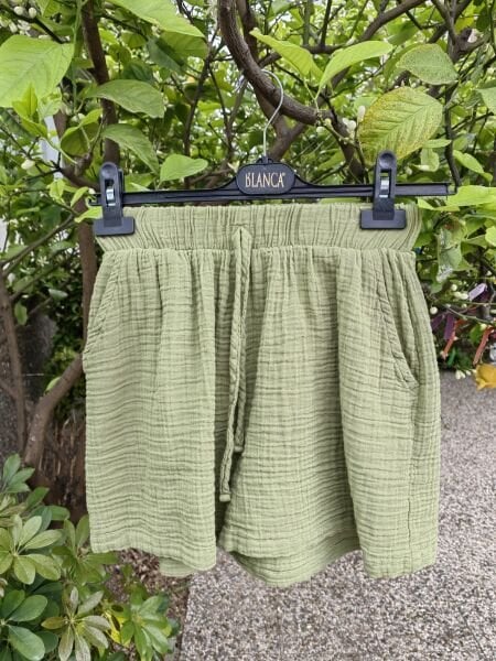 Müslin Şort Sage Green- Yeşil
