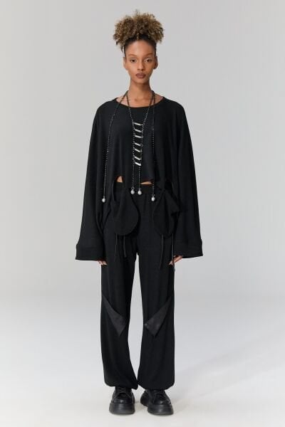 Lamante Riga Triko Bluz - Siyah