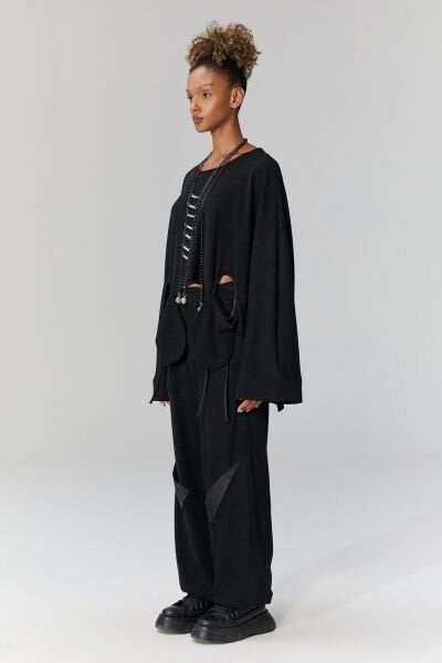 Lamante Riga Triko Bluz - Siyah