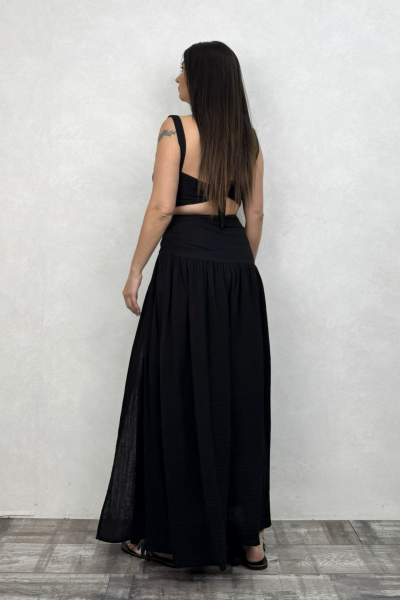 Mezula Drape Müslin Takım - Siyah