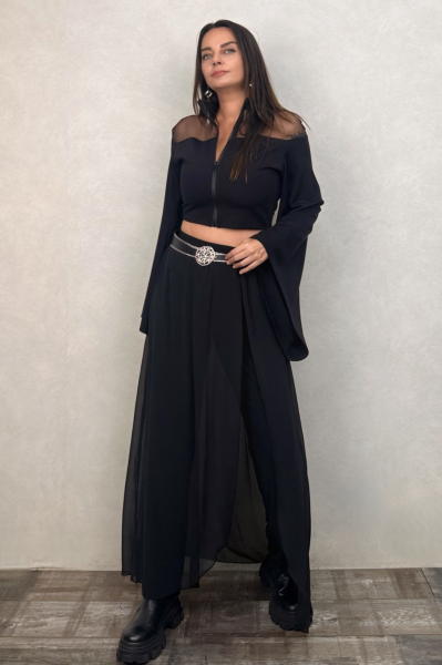 Lamante Libra Double Face Bluz&Ceket - Siyah