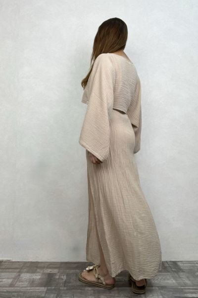 Bia Müslin Takım Stone - Taş Rengi