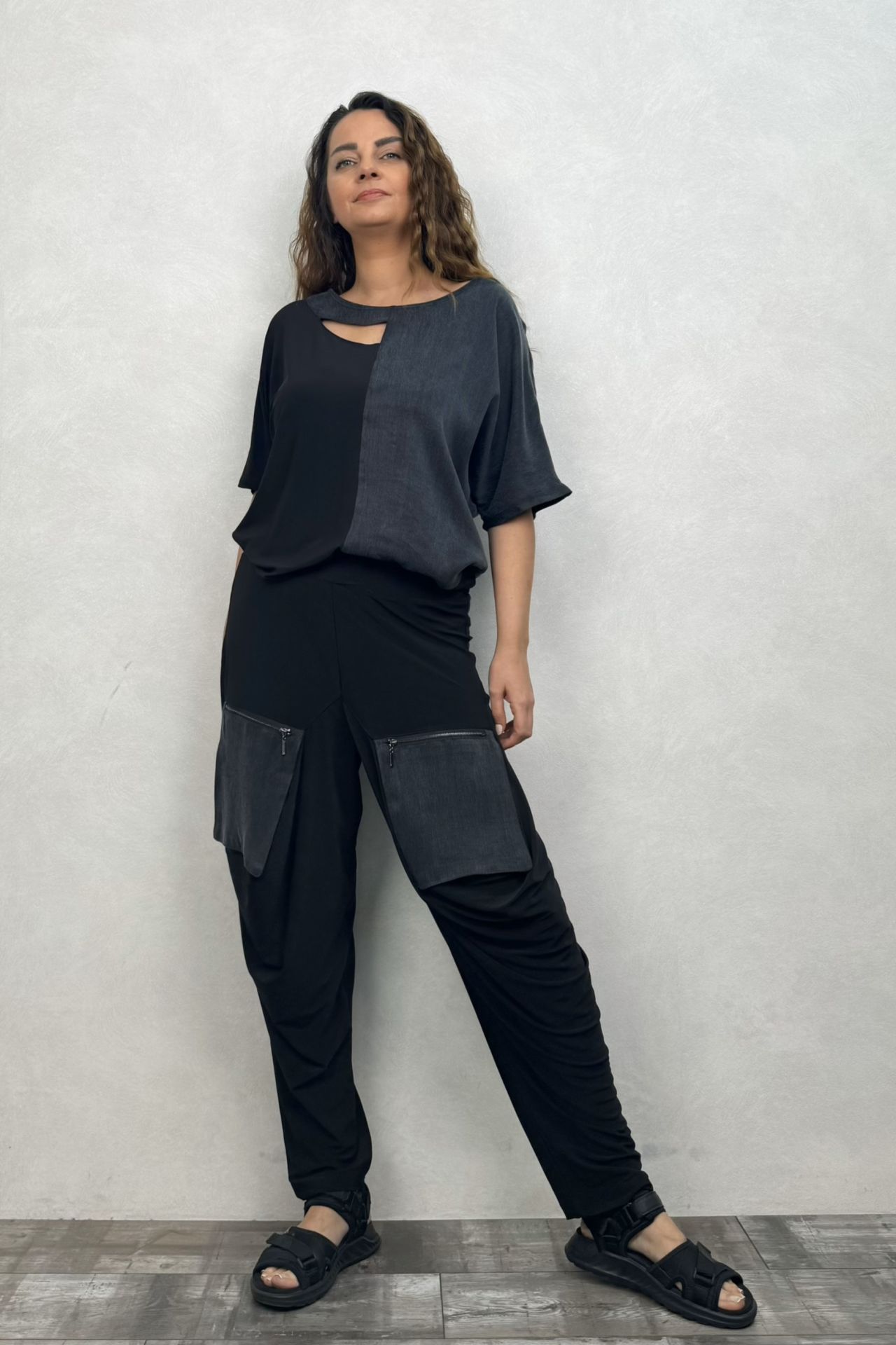 Lamante Boogie Okaliptus Cep Detaylı Pantolon - Siyah