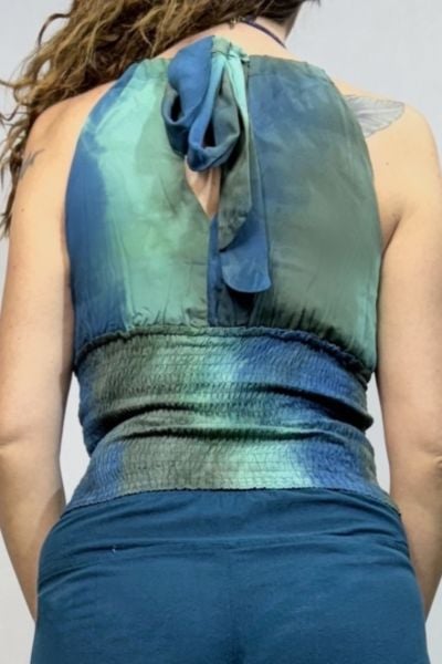 Gipeli Bluz Turkuaz Batik