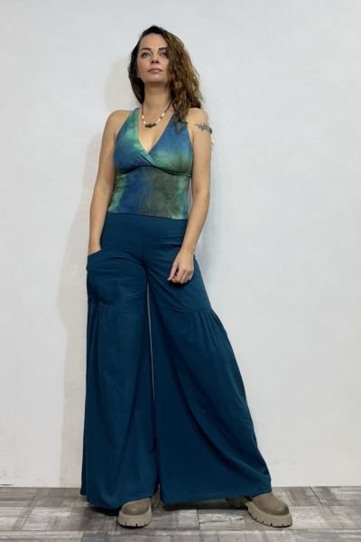 Gipeli Bluz Turkuaz Batik