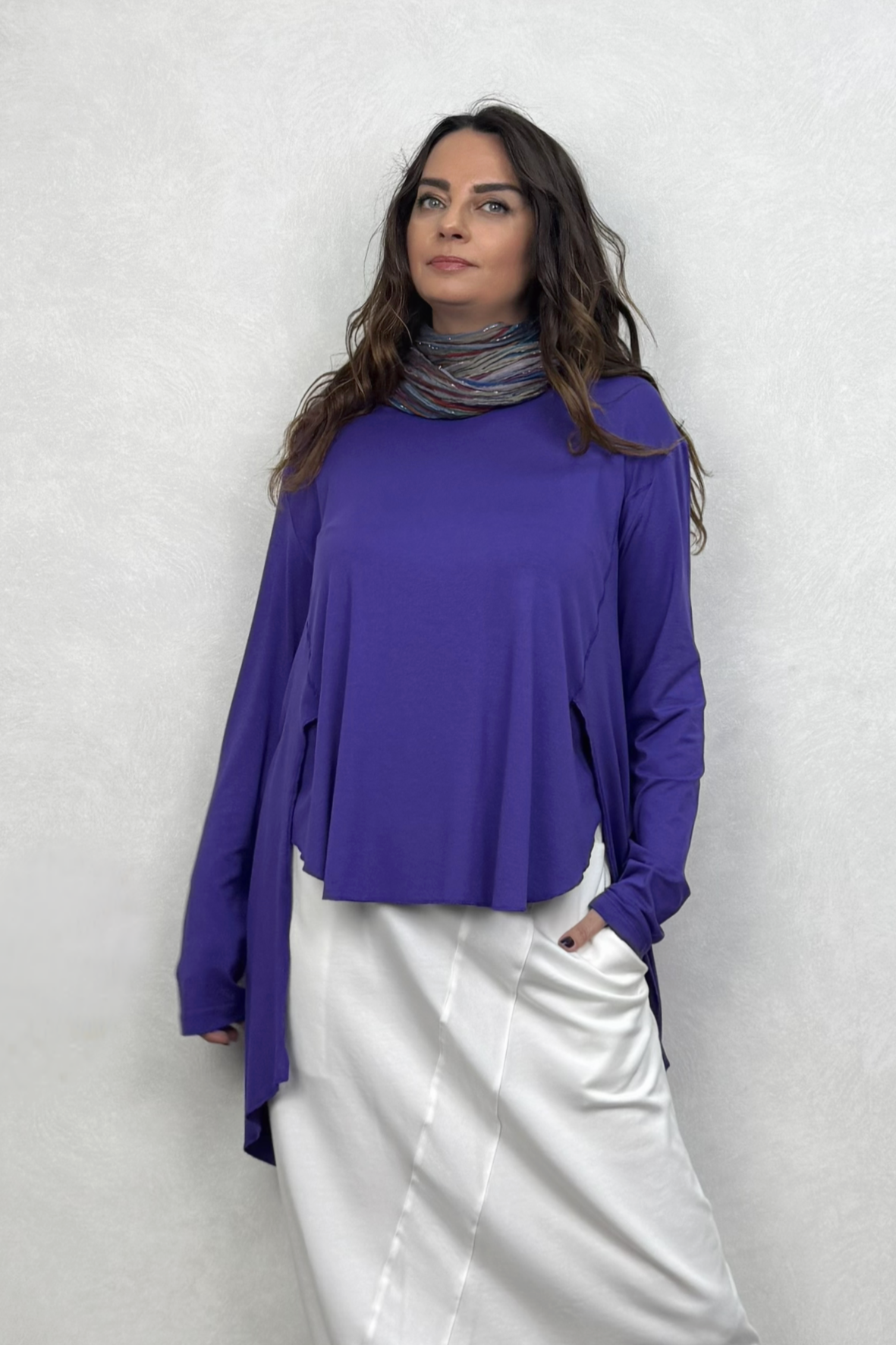 Luca Asimetrik Tunik  - Mor