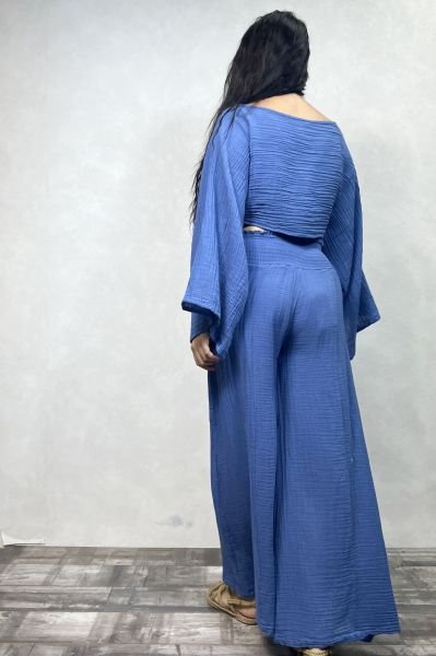 Bia Müslin Bluz Moonlight- Mavi