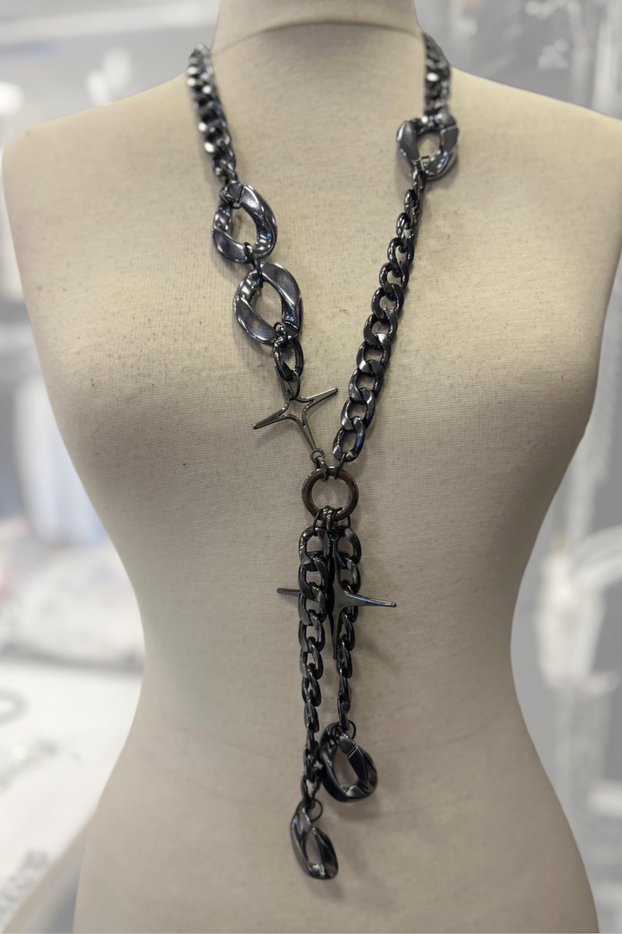 Lamante Tasarım Uzun Kolye - Siyah