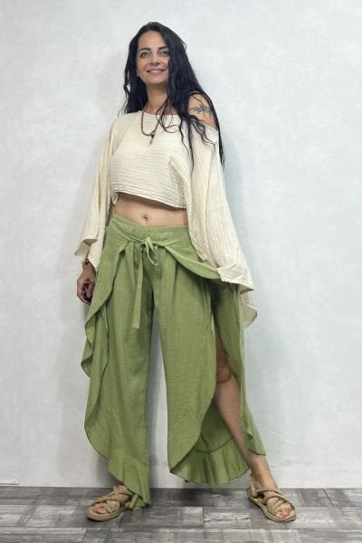 Olympos Pantolon Sage Green- Yeşil