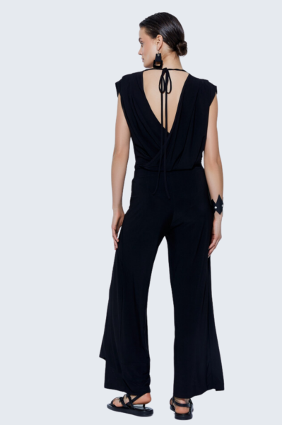 Lamante Kruvaze Bodysuit - Siyah
