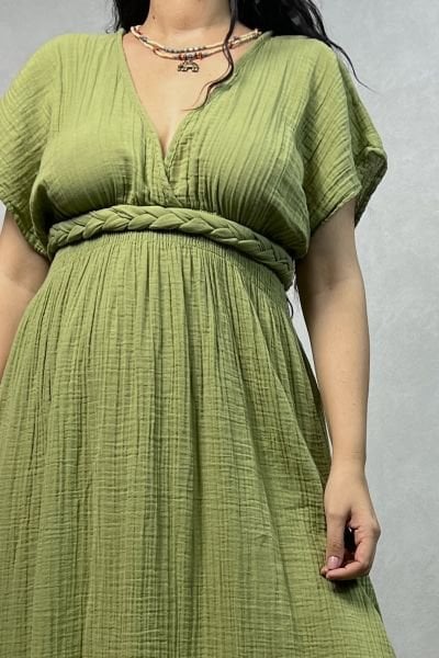 Helen Elbise Sage Green- Yeşil