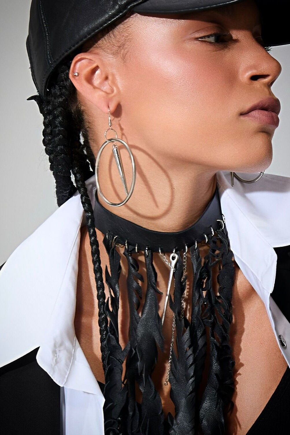 Lamante Halka Tasarım Küpe - Silver