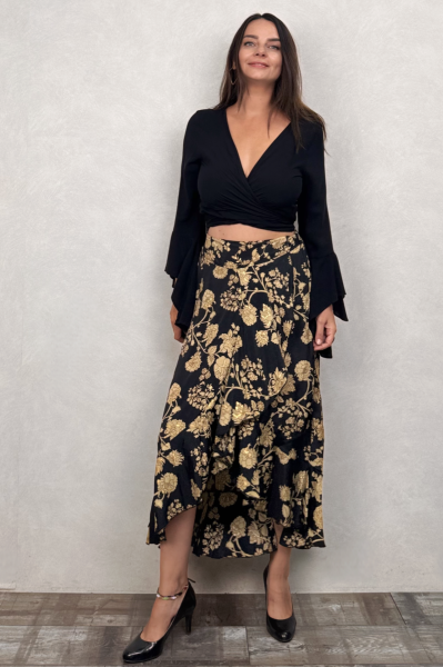 İspanyol Bohem Bolero Bluz- Siyah