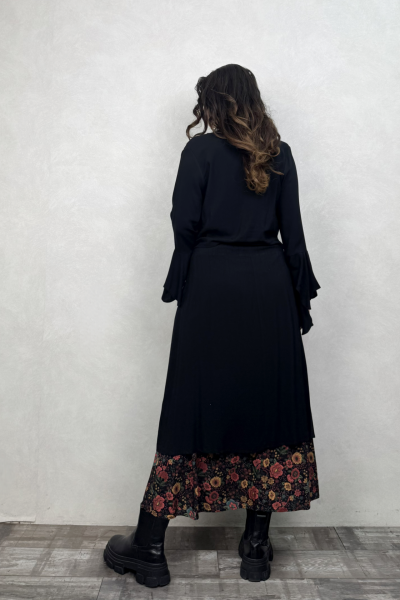 İspanyol Bohem Bolero Bluz- Siyah