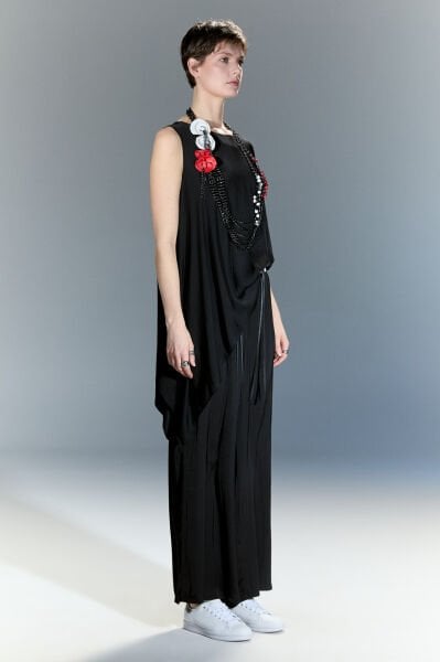 Lamante Alesia Tasarım Bluz - Siyah