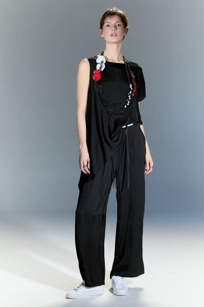 Lamante Alesia Tasarım Bluz - Siyah