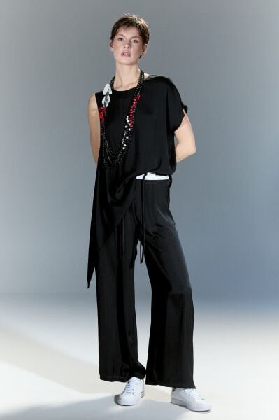 Lamante Alesia Tasarım Bluz - Siyah