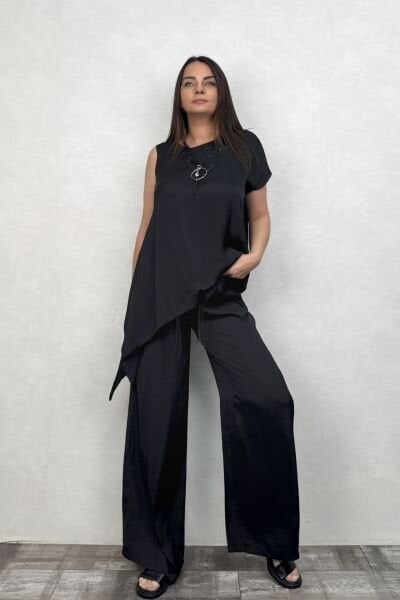 Lamante Alesia Tasarım Bluz - Siyah