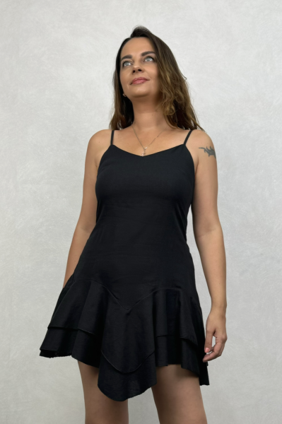 Arya Keten Elbise -  Siyah