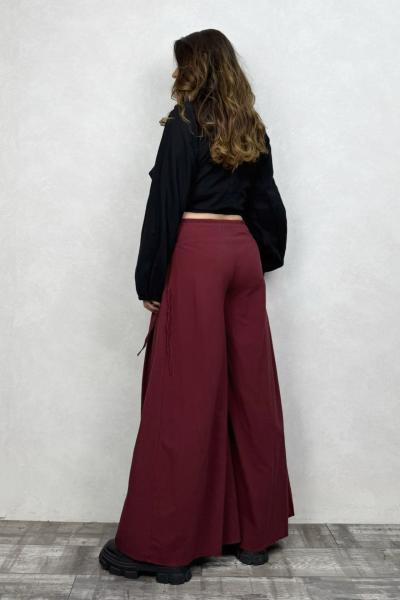 Midas Geniş Paça Pantolon - Bordo