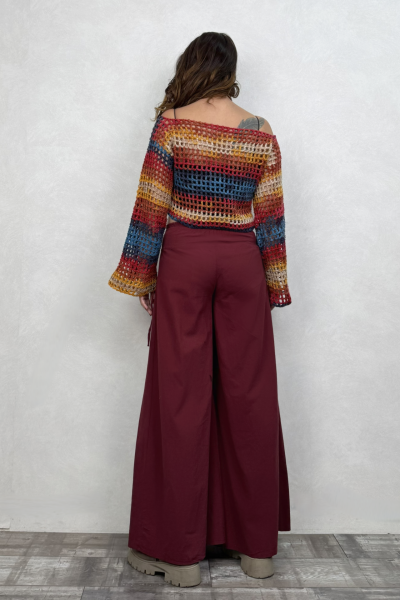 Midas Geniş Paça Pantolon - Bordo