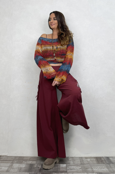 Midas Geniş Paça Pantolon - Bordo