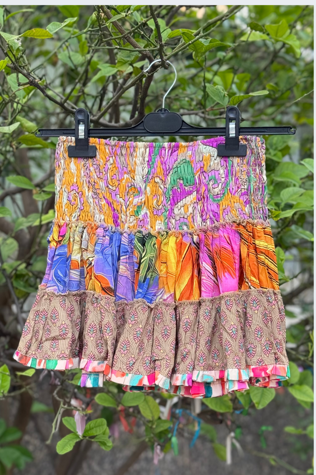 Gypsy Patch Mini İpek Etek- Tres