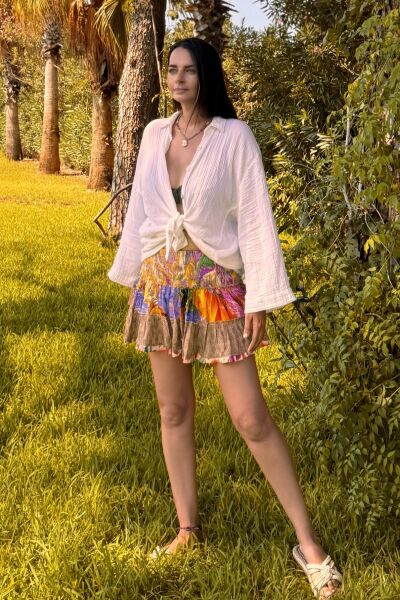 Gypsy Patch Mini İpek Etek- Tres