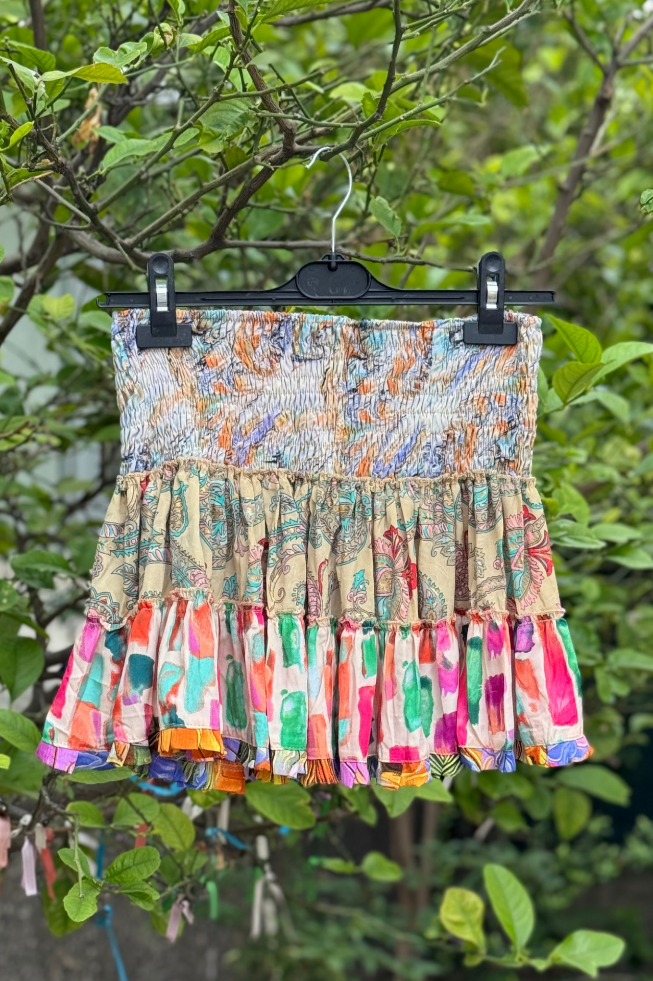 Gypsy Patch Mini İpek Etek- Cuatro