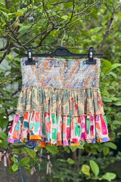Gypsy Patch Mini İpek Etek- Cuatro