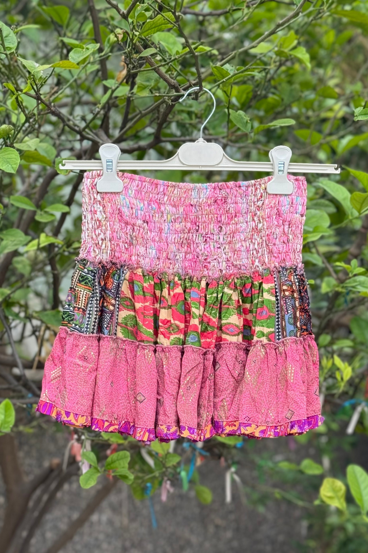 Gypsy Patch Mini İpek Etek- Cinco
