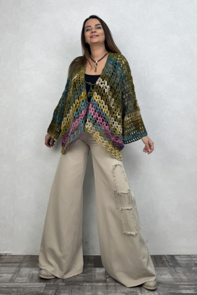 Yama Detaylı Gabardin Pantolon - Bej