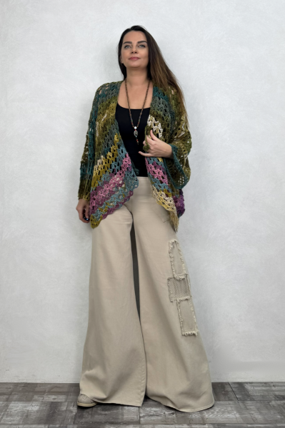 Yama Detaylı Gabardin Pantolon - Bej
