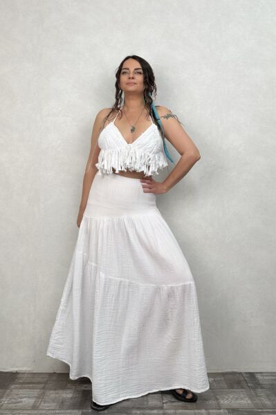 Babil Tasarım Crop - Beyaz