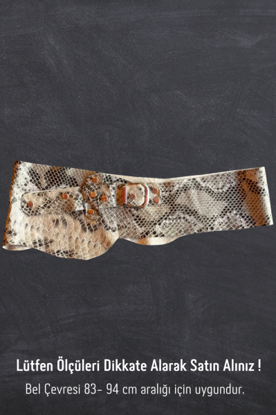 El Yapımı Dokulu Deri Kemer - Gri Siyah 68