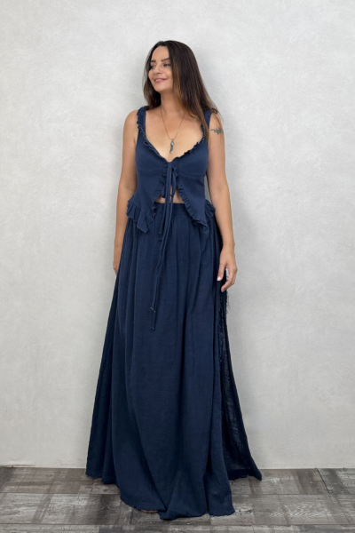 Medea Şortlu Etek Midnight Navy - Petrol