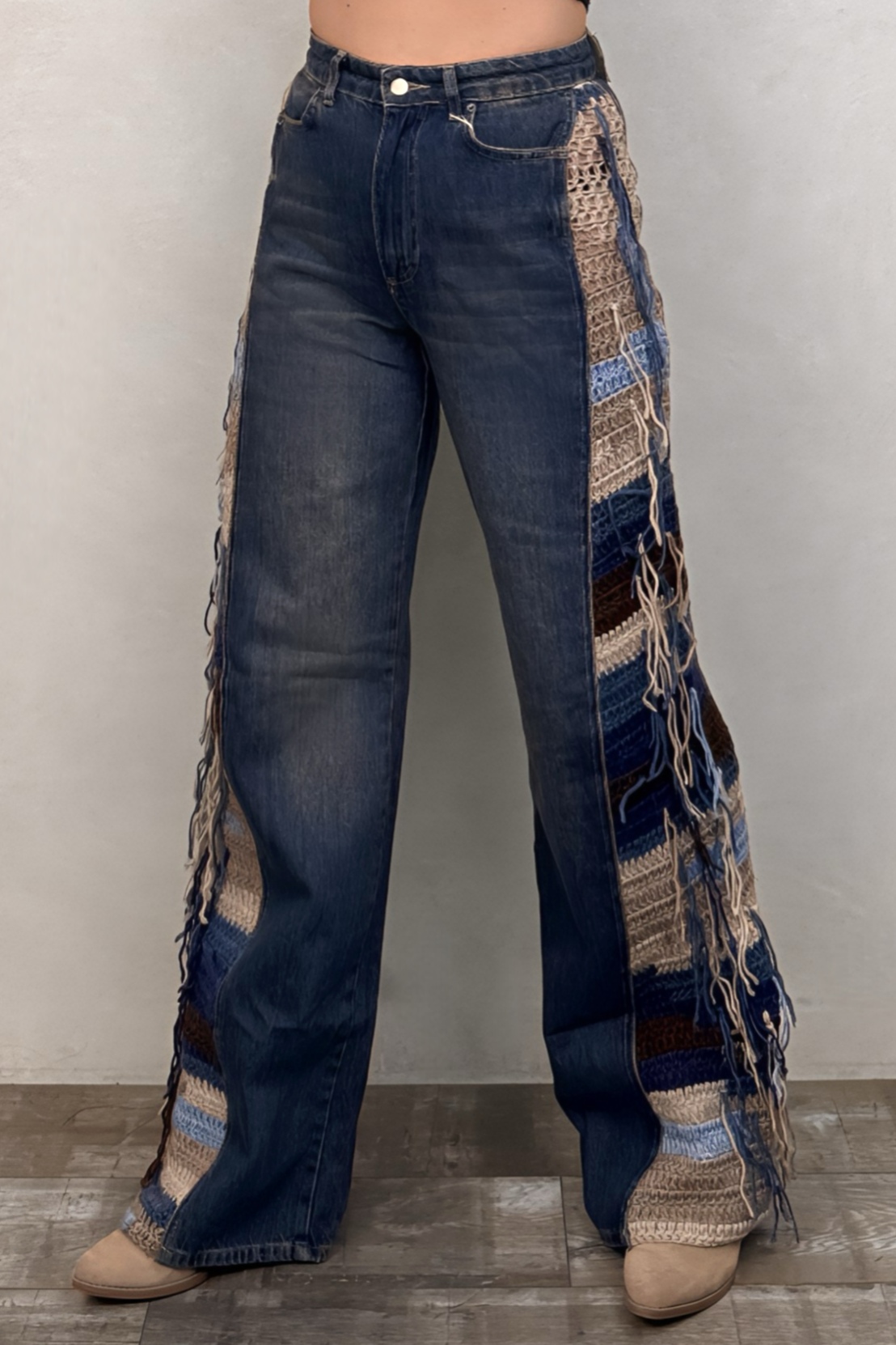 Janis Bohem Tasarım Kot Pantolon - Mavi