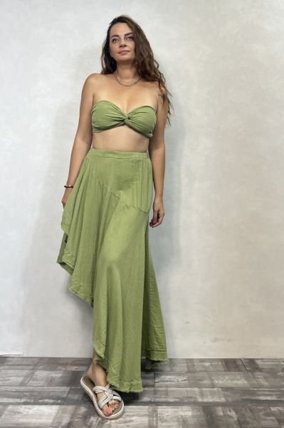 Via Crop Sage Green- Yeşil