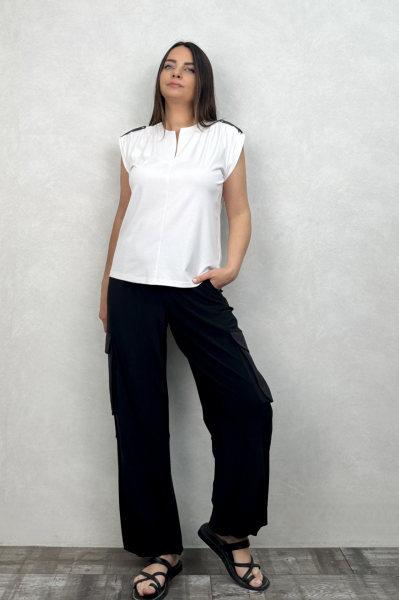 Lamante Mayotte Omuz Detaylı Bluz - Beyaz