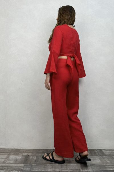Doria Müslin Bağlamalı Bolero Barbados Cherry - Vişne