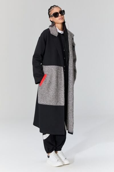 Lamante Agnello Uzun Ceket  - Antrasit